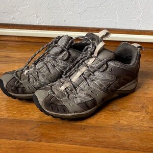 Merrell Gray/Brown Mesh Hiking Shoes